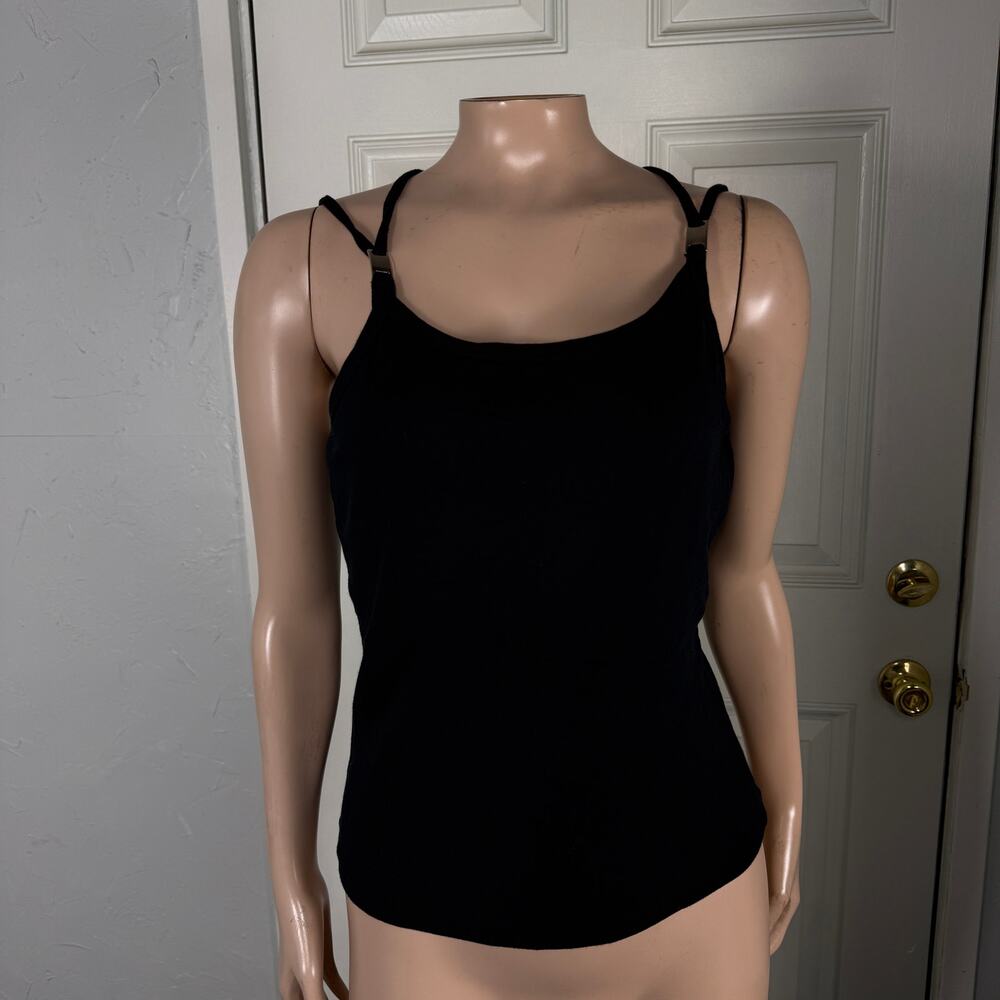 Vintage y2K Jr's Cotton Baby Tank Medium Cotton Strappy Built in bra F4-30